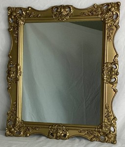 Vintage Carved  Ornate Mirror 21.5 W x 25.5H