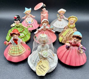 Collection of 9 Vintage Josef Originals Figurines from  Little International Series