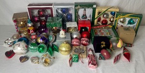 Collection of 70 Unique Handblown and Vintage Ornaments