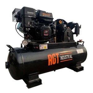 New 2026 AGT Industrial 40-Gallon Skid-Mounted Air Compressor  15 HP Rato Gas Engine, Electric Start, 175 PSI