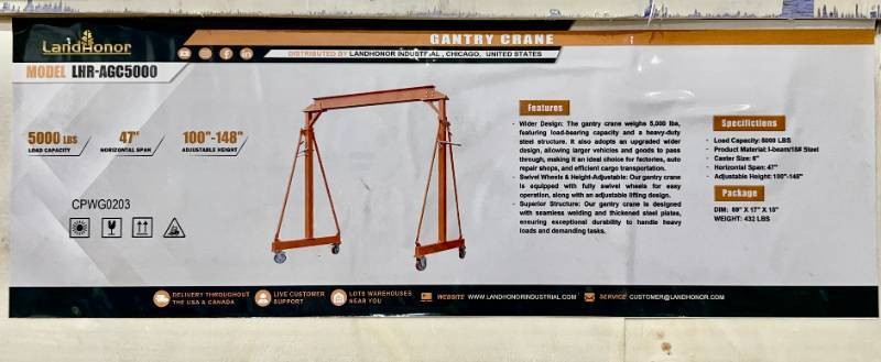 Landhonor Gantry Crane (LHR-AGC5000)