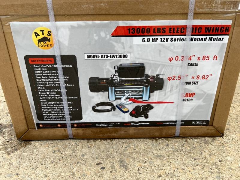 ATSPOWER 13,000 LB Electric Winch (ATS-EW13000)
