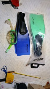 Swim fins & snorkel
