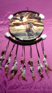 Native American style dreamcatcher print