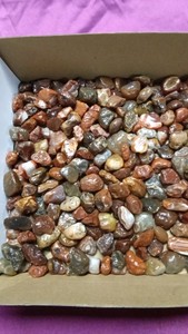 Flat of agates