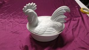 1970s ceramic Rooster on a nest