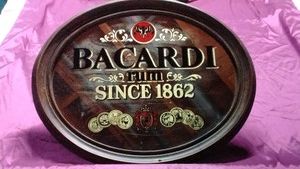 Vintage Bacardi mirror sign