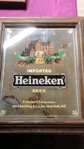 Vintage Heineken mirror sign