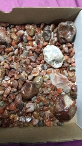Flat of agates
