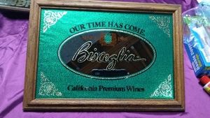 Vintage Bisceglia wine mirror