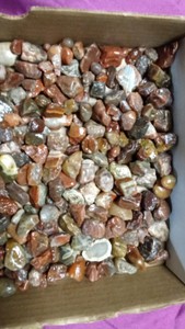 Flat of agates
