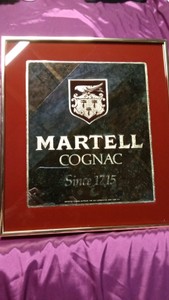 Vintage Framed Martel Cognac sign