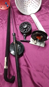 Ice fishing rod and reels and ice scoops