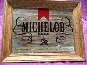 Vintage Michelob beer mirror