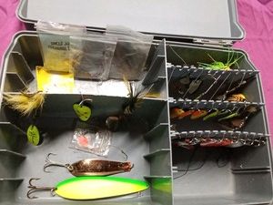 Plano tackle box of tackle with 2 compartments