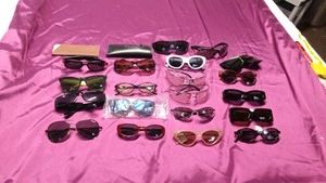 New and used sunglasses and safety glasses and glass cases