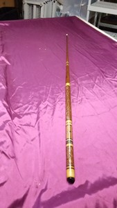 5 pc carved design pool stick with several removable weights