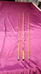 Vintage Norton 3 pc bamboo fishing pole