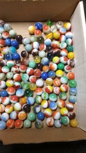 Vintage marbles (some with uranium)