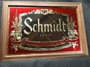 Vintage Schmidt beer mirror