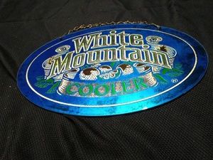 Vintage White Mountain Wine Cooler sign