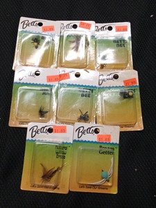 Betts fishing flies in original packages