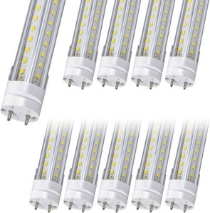 $220 10 Pack 5FT 5000K T8 LED Tube Light Bulbs Fluorescent Replacement  45W 4500LM Daylight White, Replace G13 F58T8 Fluorescent Bulb, 60 inch Dual-End Powered Type B Ballast Bypass Shop Lighting