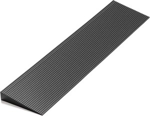 1.6 Rise Threshold Ramp Doorway Curb Ramp, 3000LBS Capacity Mobility Door Ramps for Home Steps, Anti-Slip Wheel Chair Ramp for Bike, Scooter, Bathroom Sweeper 1.6Rise