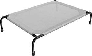 Simple Trending Raised Dog Bed for Large Dogs, Waterproof XL Dog Cot, Outdoor Cooling Elevated Pet Bed Load 200lb, 47.75 x 30.5, Grey