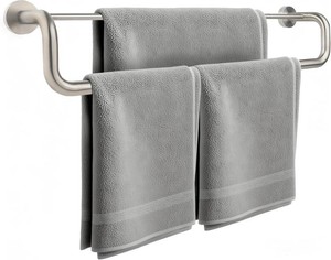 Double Towel Bar,Double Towel Racks for Bathroom,24 Inch Brushed Towel Holder, Bath Towel Rack for Bathroom Wall Mounted,Premium Brushed Stainless Steel,