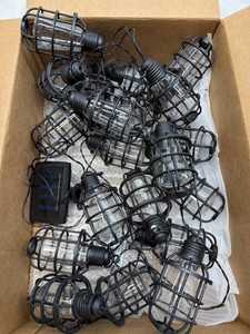 Solar powered patio string lights