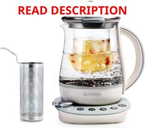 $149 BUYDEEM K2683 Health-Care Beverage Tea Maker and Kettle, 9-in-1 Programmable Brew Cooker Master, 1.5 L, Spruce Blue