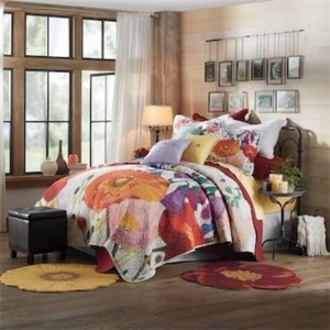 King size Floral Garden Oversized Quilt