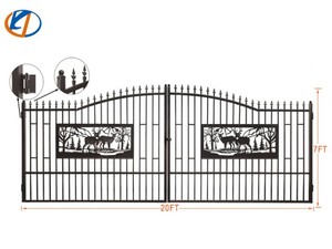 2026 K0720 Unused 7FT(H)x 20FT(L) Metal Farm Driveway&nbsp Gate