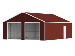 2026 K4525G Unused 45FTx25FT Double Garage Steel Barn Shed