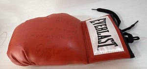Earnie Shavers Autographed Everlast Boxing Glove With Unique Ali Inscription