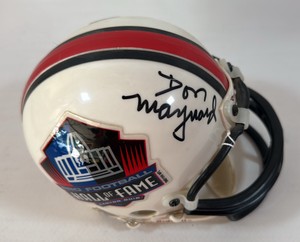 Don Maynard Autographed Pro Football Hall of Fame Mini Helmet