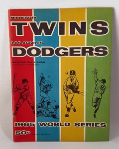 1965 World Series Program - Minnesota Twins vs. Los Angeles Dodgers - Vintage Baseball