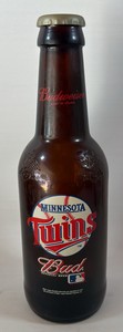 Minnesota Twins Vintage Extra Large Budweiser Baseball Beer Bottle