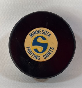 Minnesota Fighting Saints Vintage Art Ross Converse Hockey Puck