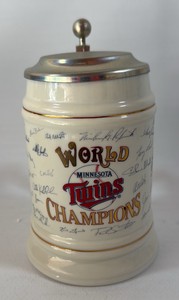 Minnesota Twins 1991 World Series Champions Limited Edjtion Beer Stein