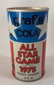 1975 MLB All-Star Game Grafs Cola Can County Stadium - Vintage Baseball