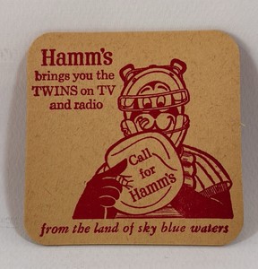 Vintage Hamms Minnesota Twins Baseball Coaster