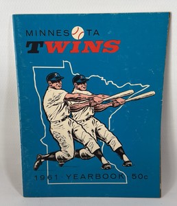 1961 Minnesota Twins Baseball 1st Year Yearbook - RARE Great Condition - Vintage Baseball