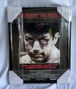 Jack LaMatta Autographed Raging Bull Boxing Photo Franed 17x21