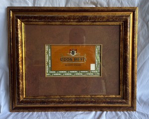 Don Rey Beautifully Framed Antique Cigar Box 22.5x18.5