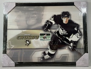 Sidney Crosby Autographed Framed Hockey Photo w Card 26x20