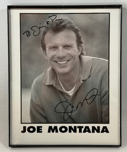 Joe Montana Autographed Football Photo