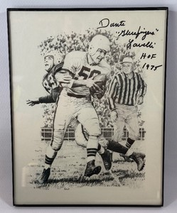 Dante Gluefingers Lavelli Autographed HOF 1975 Football Photo