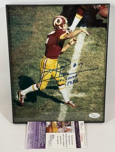 Joe Theisman Autographed w JSA Authentication Football Photo